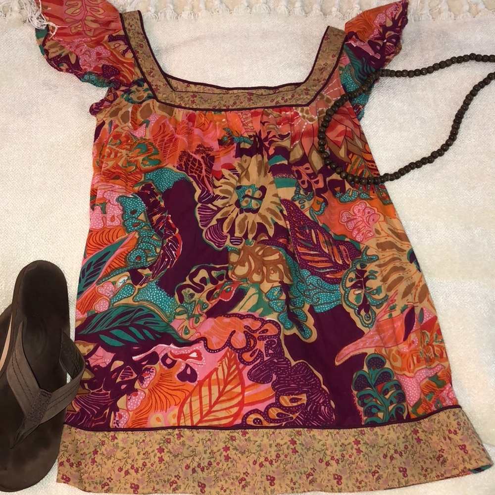 Floral boho top